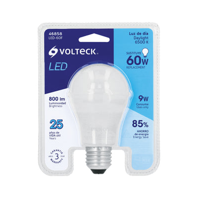 Foco LED 9W A19 6500K blanca fría 800 lm