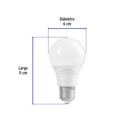 Foco LED 9W A19 6500K blanca fría 800 lm