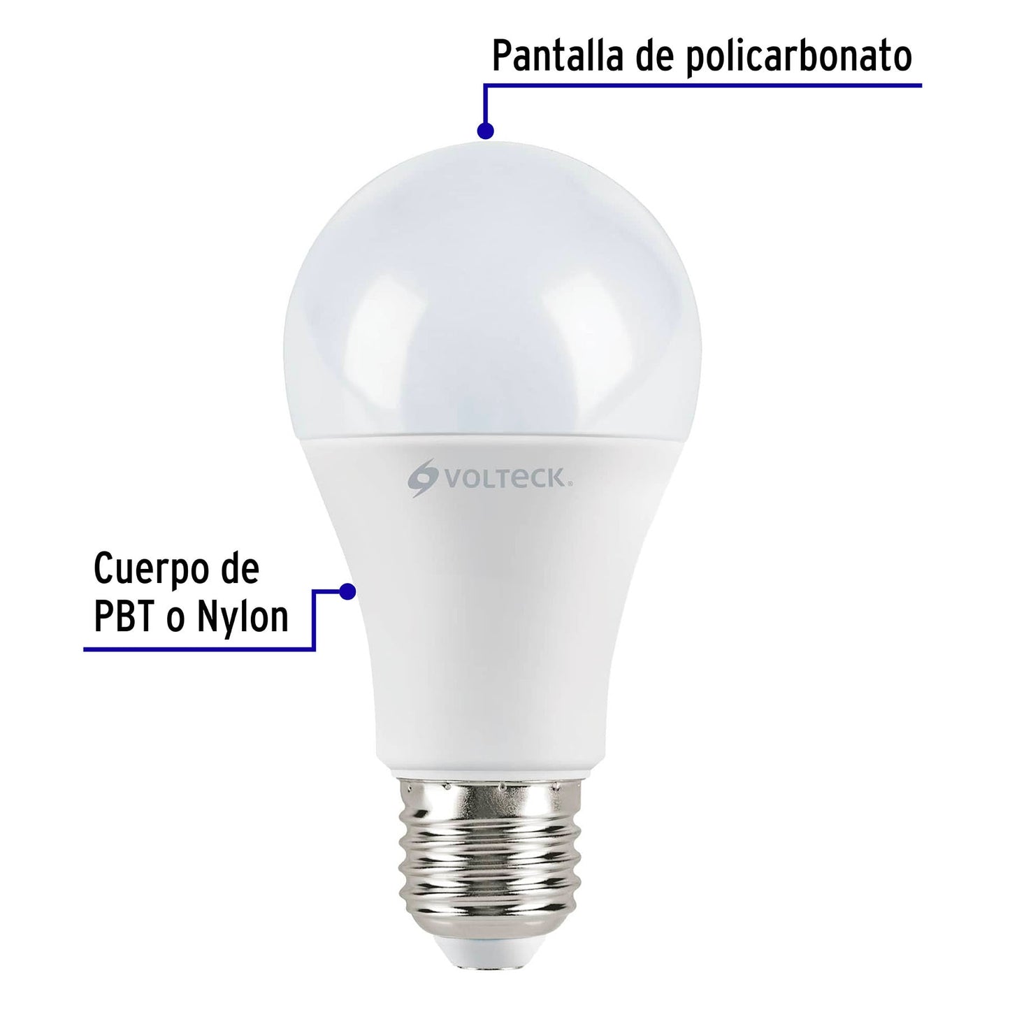 Pack de 4 focos LED 12W A19 6500K blanca fría 1050 lm