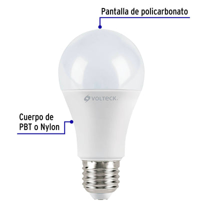 Pack de 4 focos LED 12W A19 6500K blanca fría 1050 lm