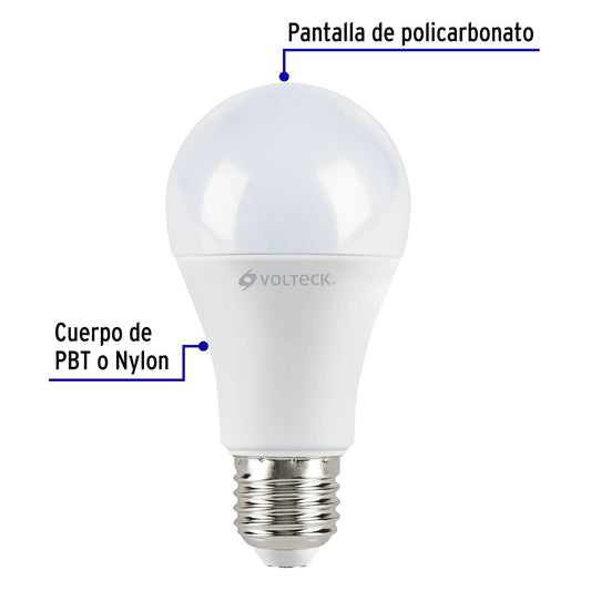Pack de 4 focos LED 12W A19 6500K blanca fría 1050 lm