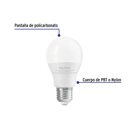 Foco LED 12W A19 6500K blanca fría 1050 lm