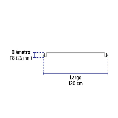 Tubo LED T8 de 18 W con luz de día