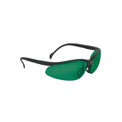 Lentes de seguridad verdes con mica de policarbonato y patillas ajustables