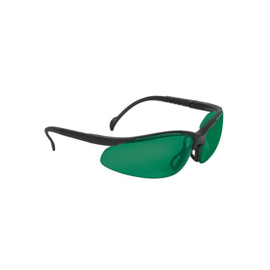 Lentes de seguridad verdes con mica de policarbonato y patillas ajustables