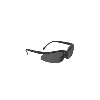 Lentes de seguridad grises con mica de policarbonato y patillas ajustables