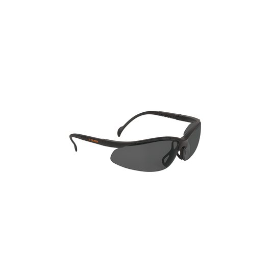 Lentes de seguridad grises con mica de policarbonato y patillas ajustables