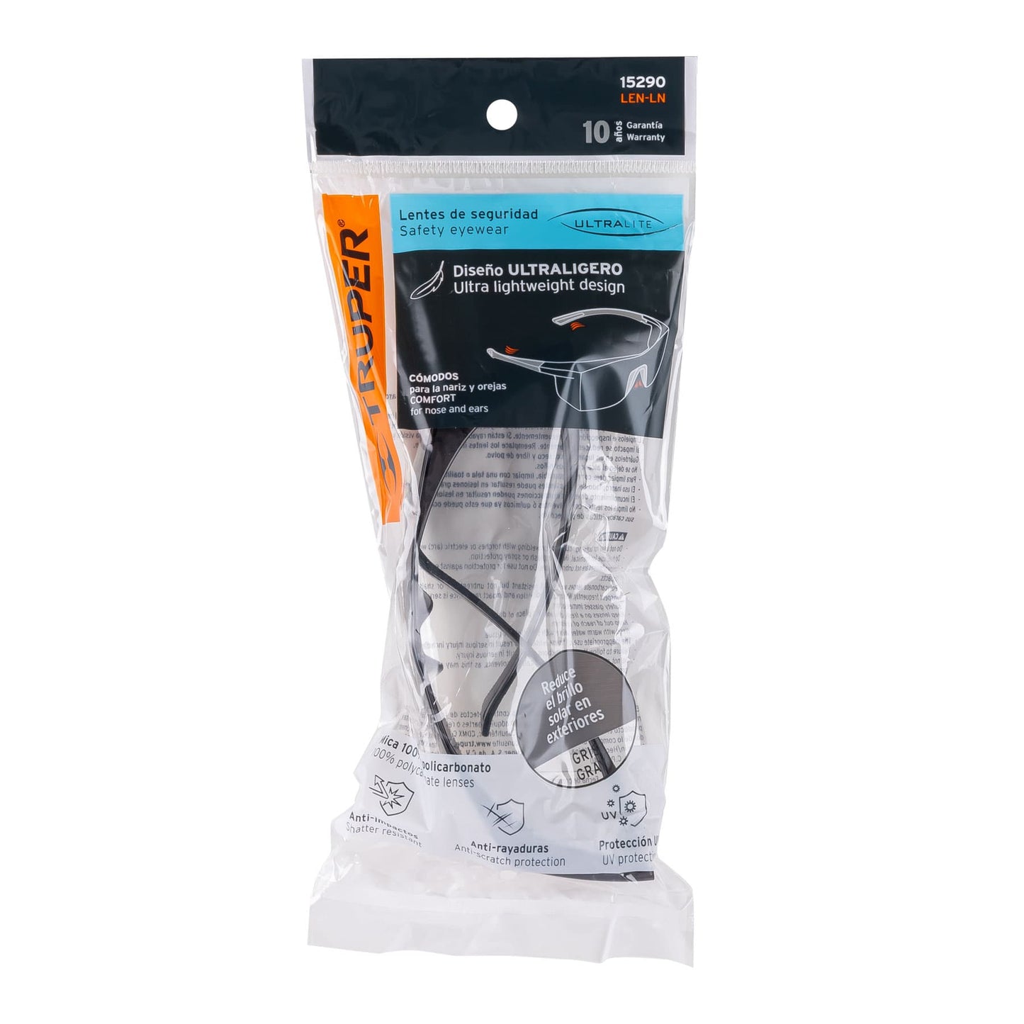 Lentes de seguridad grises TRUPER Ultralite (LEN-LN)