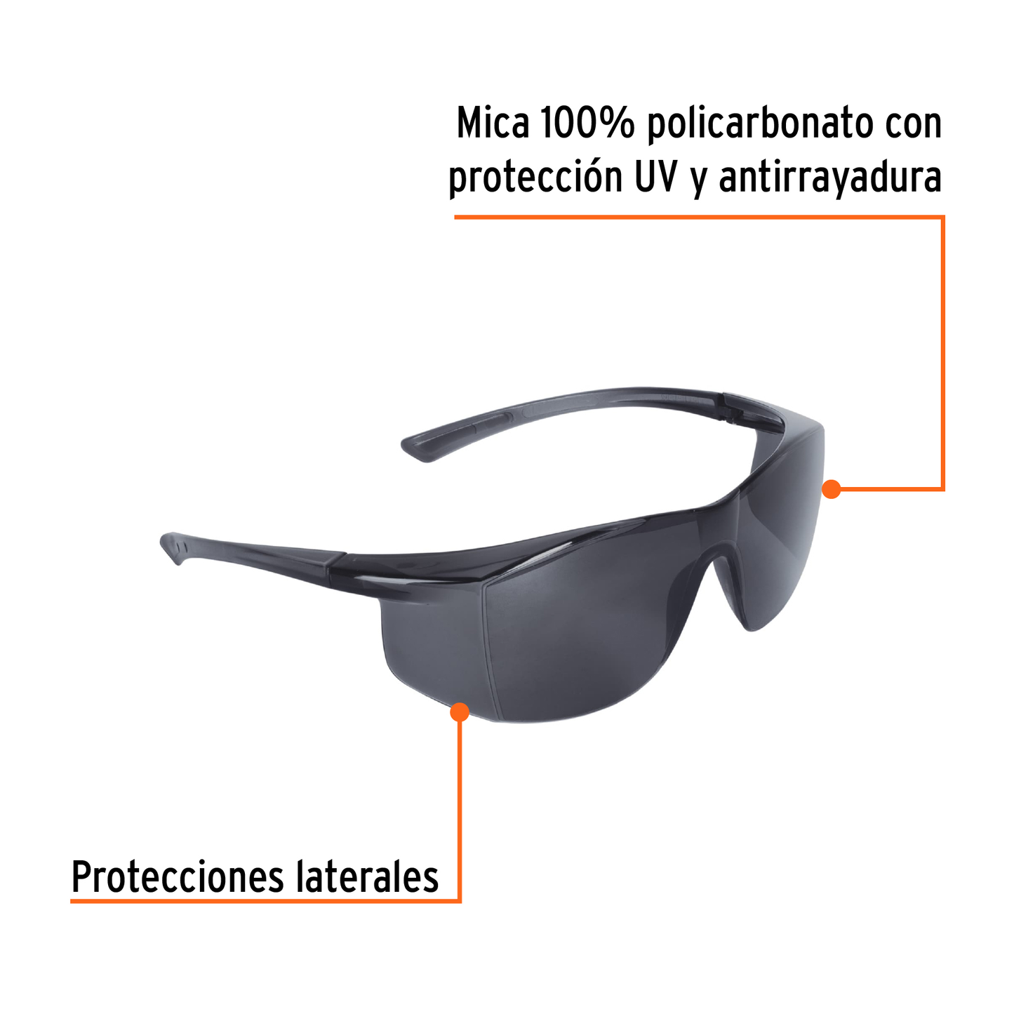 Lentes de seguridad grises TRUPER Ultralite (LEN-LN)