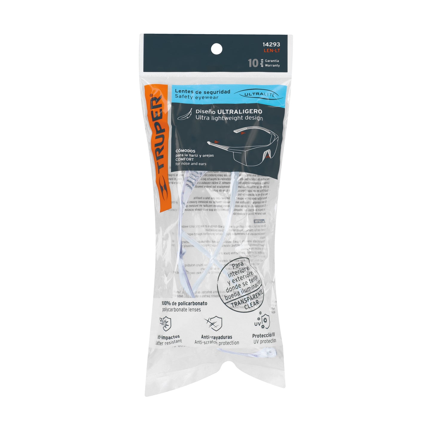 Lentes de seguridad transparentes TRUPER Ultralite