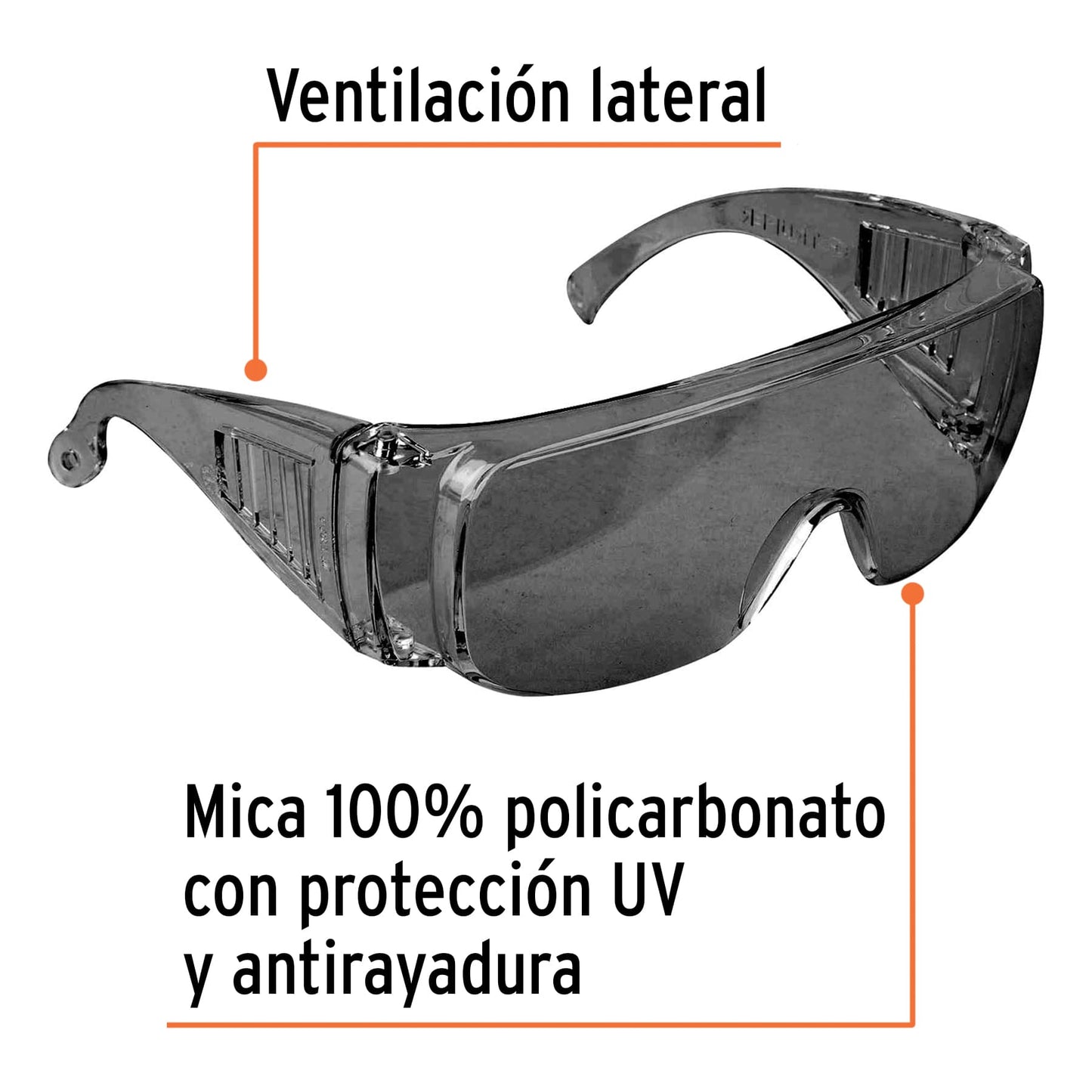 Lentes de seguridad grises TRUPER Safe (LEN-SN)