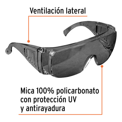 Lentes de seguridad grises TRUPER Safe (LEN-SN)