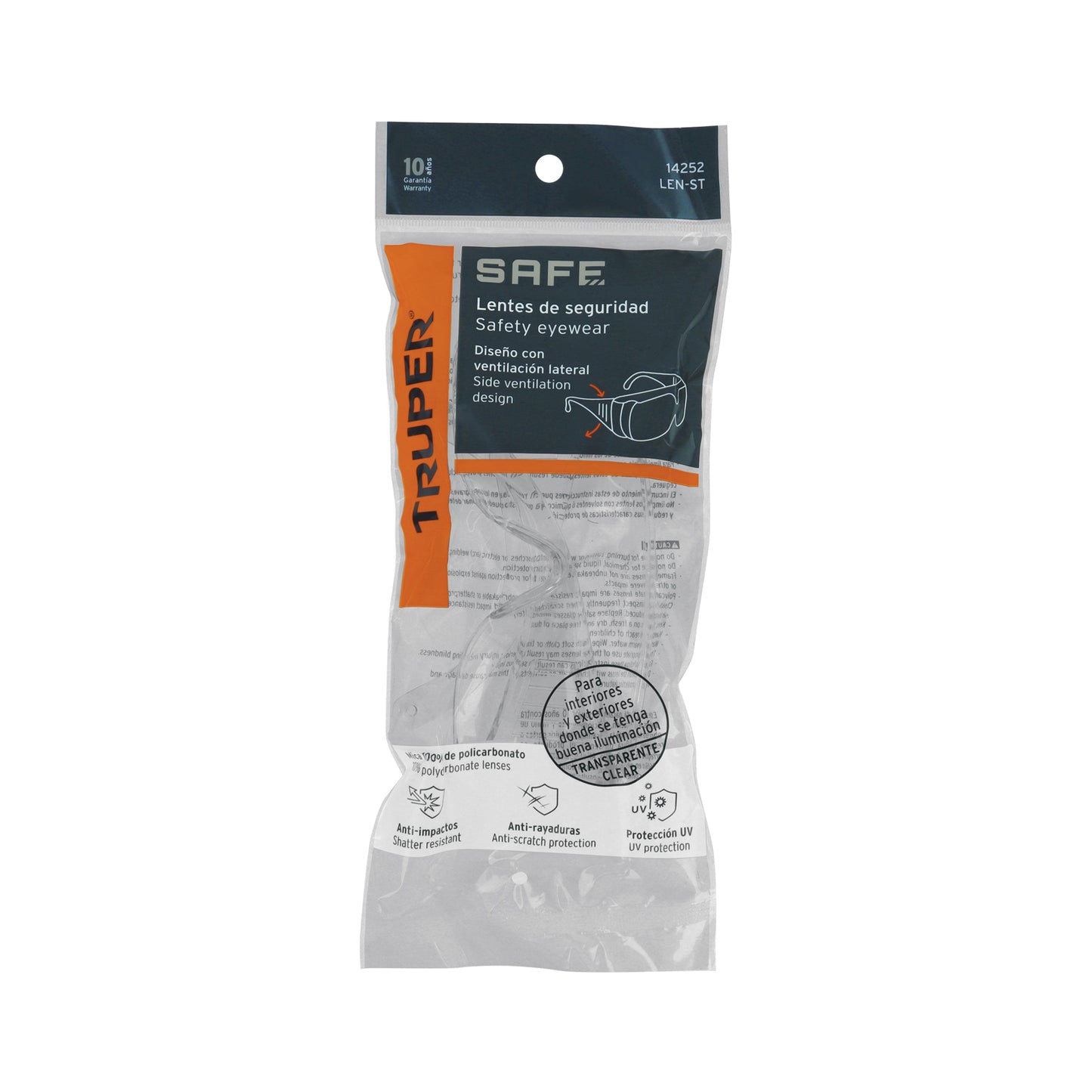 Lentes de seguridad transparentes TRUPER Safe (LEN-ST)