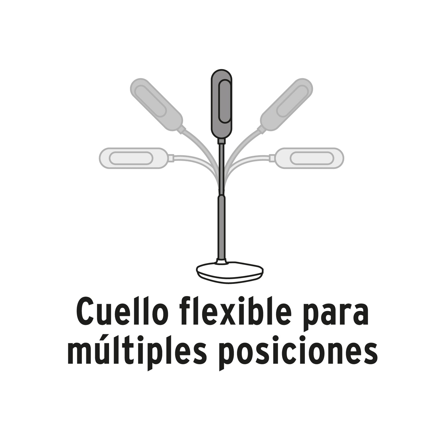 Lámpara LED de 5 W con cuello flexible para escritorio