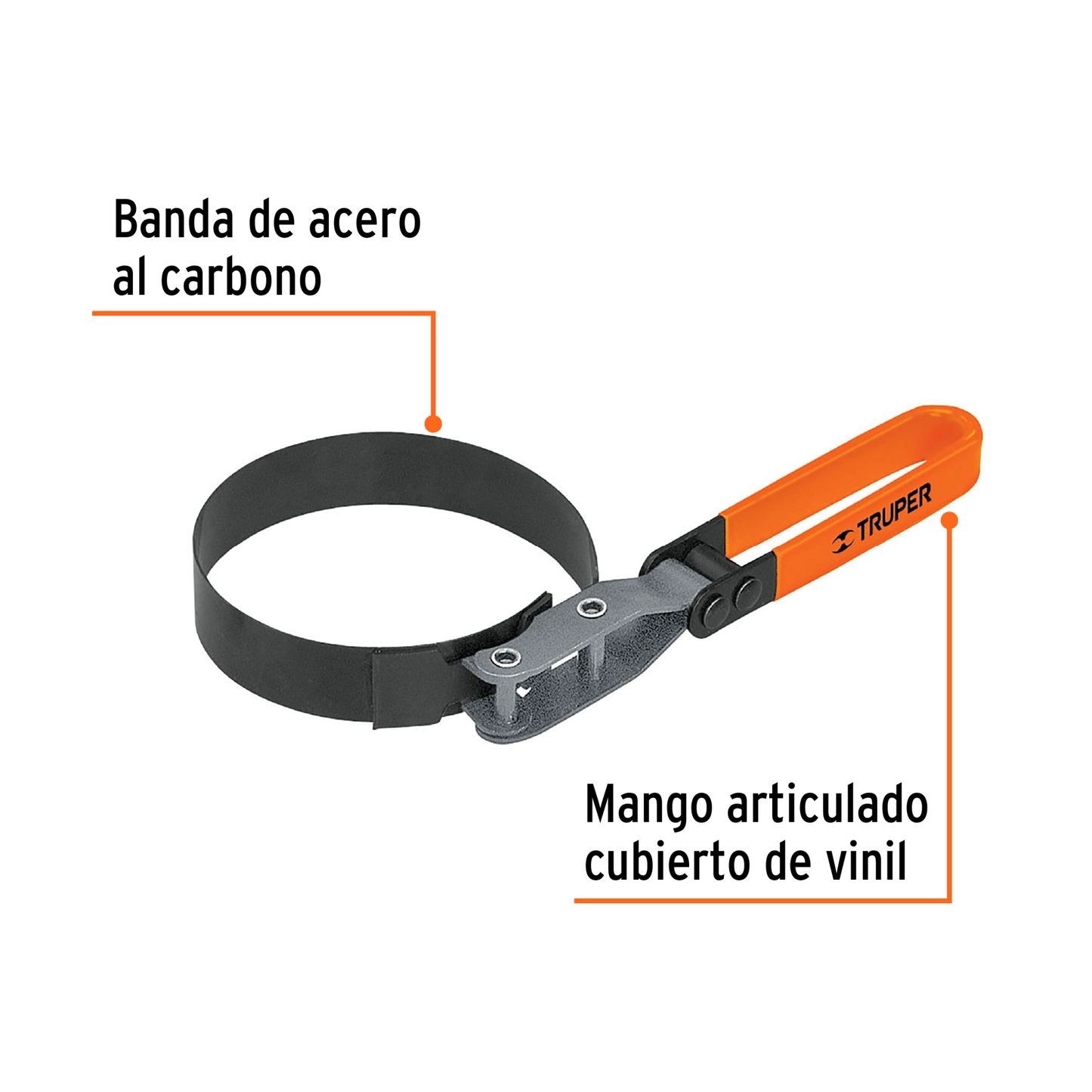 Llave de banda metalica para filtro de aceite grande