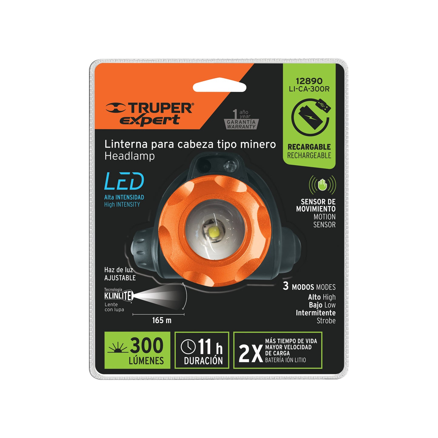 Linterna de minero LED 300 lm