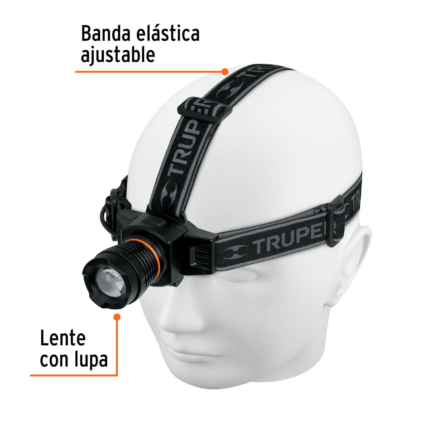 Linterna de minero 1 LED 340 lm recargable