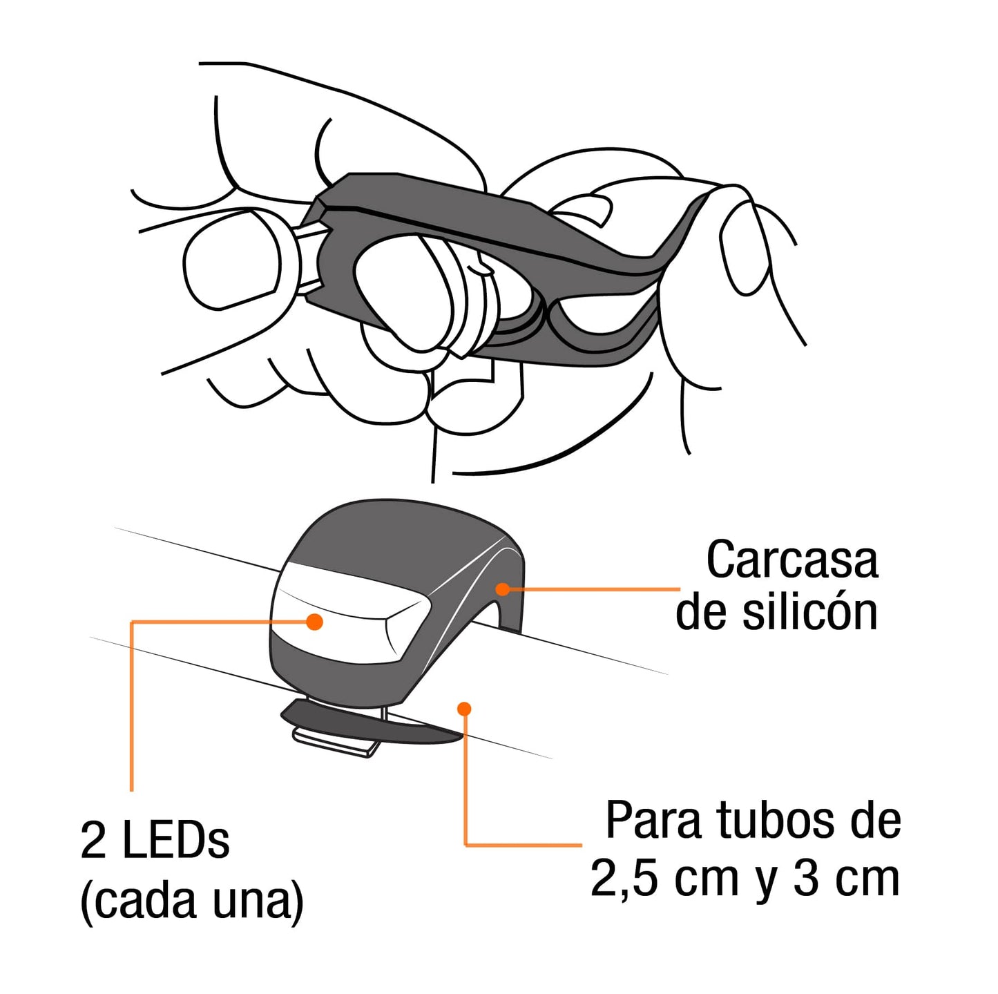 Juego de luces LED para bicicleta