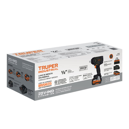 Llave de impacto 1/2" 20V, 850Nm, 2 baterías 4Ah · vista 6