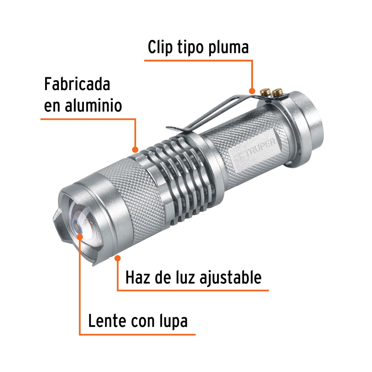 Linterna de aluminio LED 40 lm