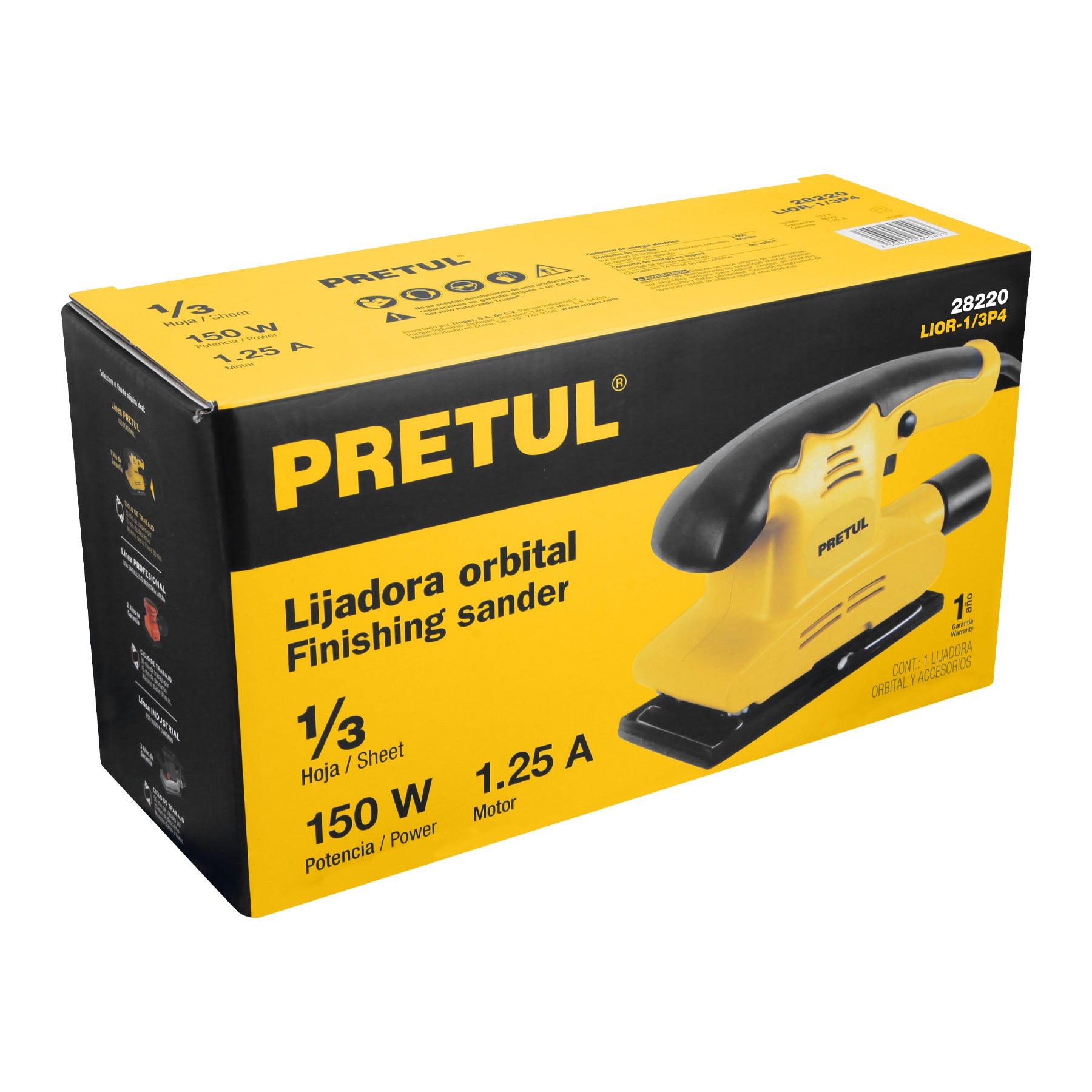 Lijadora orbital 1/3 hoja 150W - SKU 28220