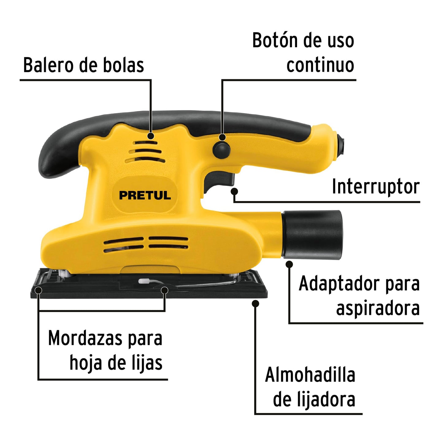 Lijadora orbital 1/3 hoja 150W - SKU 28220