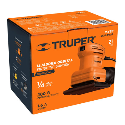 Lijadora orbital 1/4 hoja 200 W profesional - SKU 16682