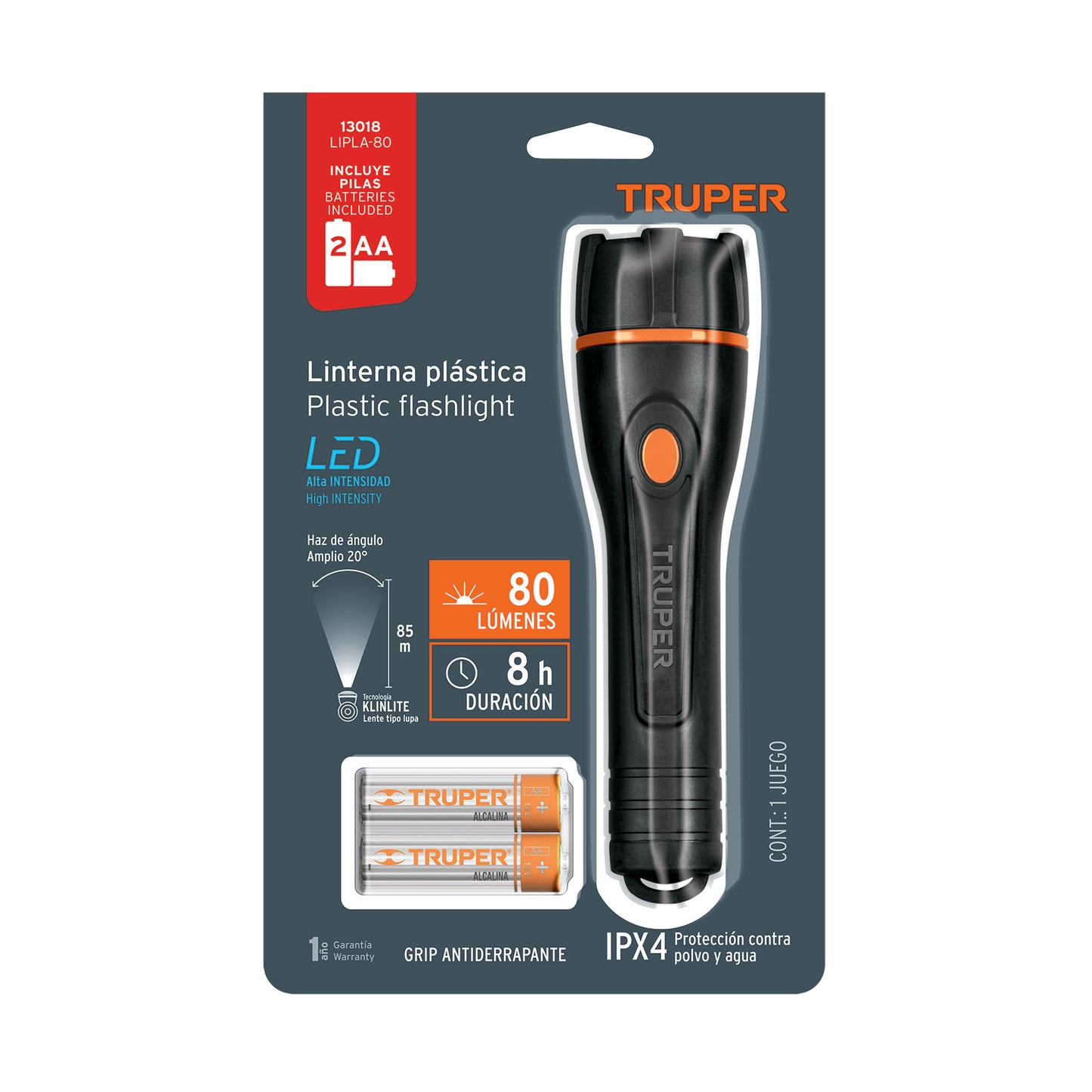Linterna plástica LED 80 lm