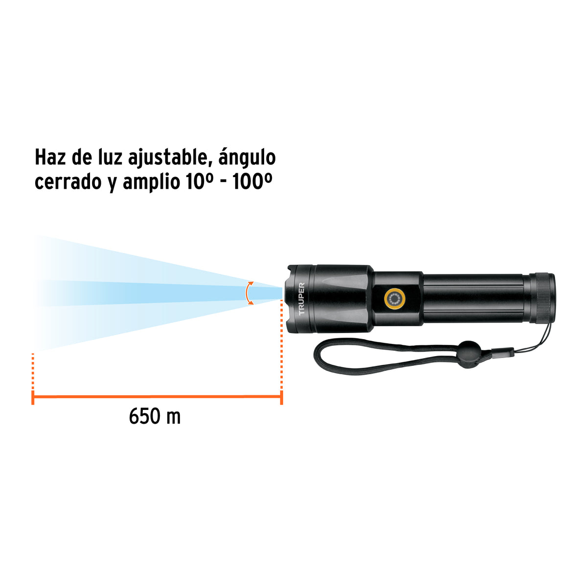 Linterna LED recargable, de aluminio, 1,200 lm · vista 8