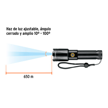Linterna LED recargable, de aluminio, 1,200 lm · vista 8