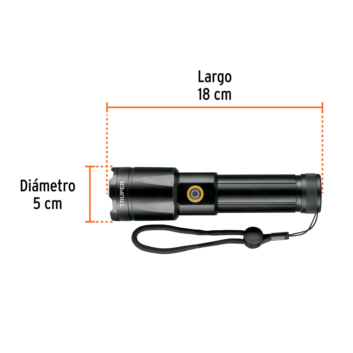 Linterna LED recargable, de aluminio, 1,200 lm · vista 3