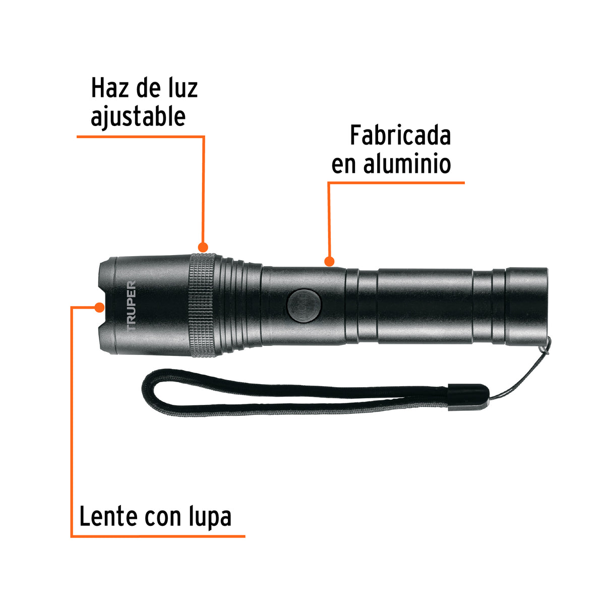 Linterna de aluminio LED 420 lm recargable