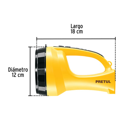 Linterna reflectora LED 260 lm recargable
