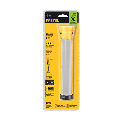 Linterna plástica LED 100 lm recargable