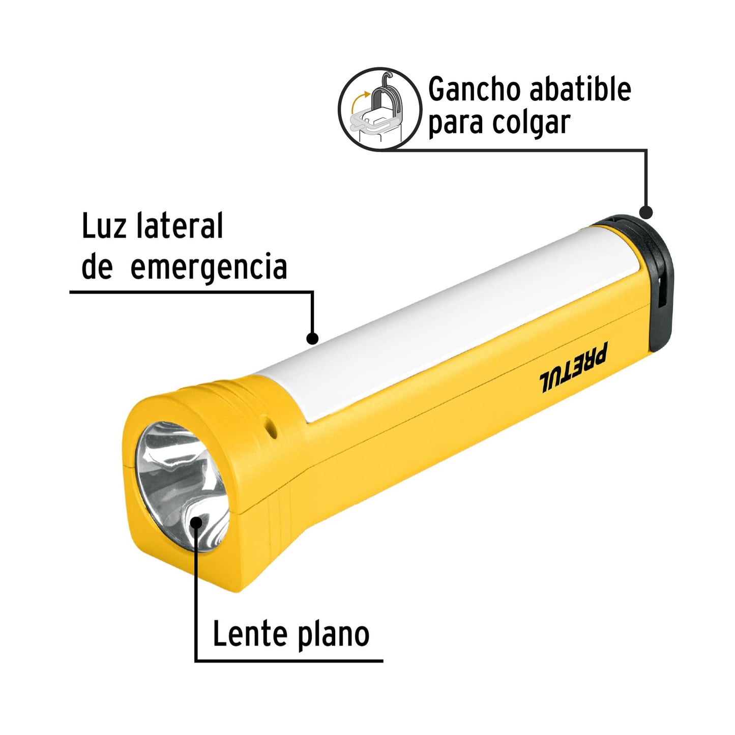 Linterna plástica LED 100 lm recargable