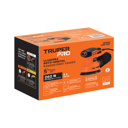 Lijadora roto orbital 5", 260W, TRUPER PRO · vista 4