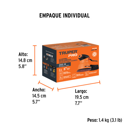 Lijadora roto orbital 5 pulg 260W - SKU 15398