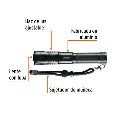 Linterna de aluminio LED 500 lm recargable