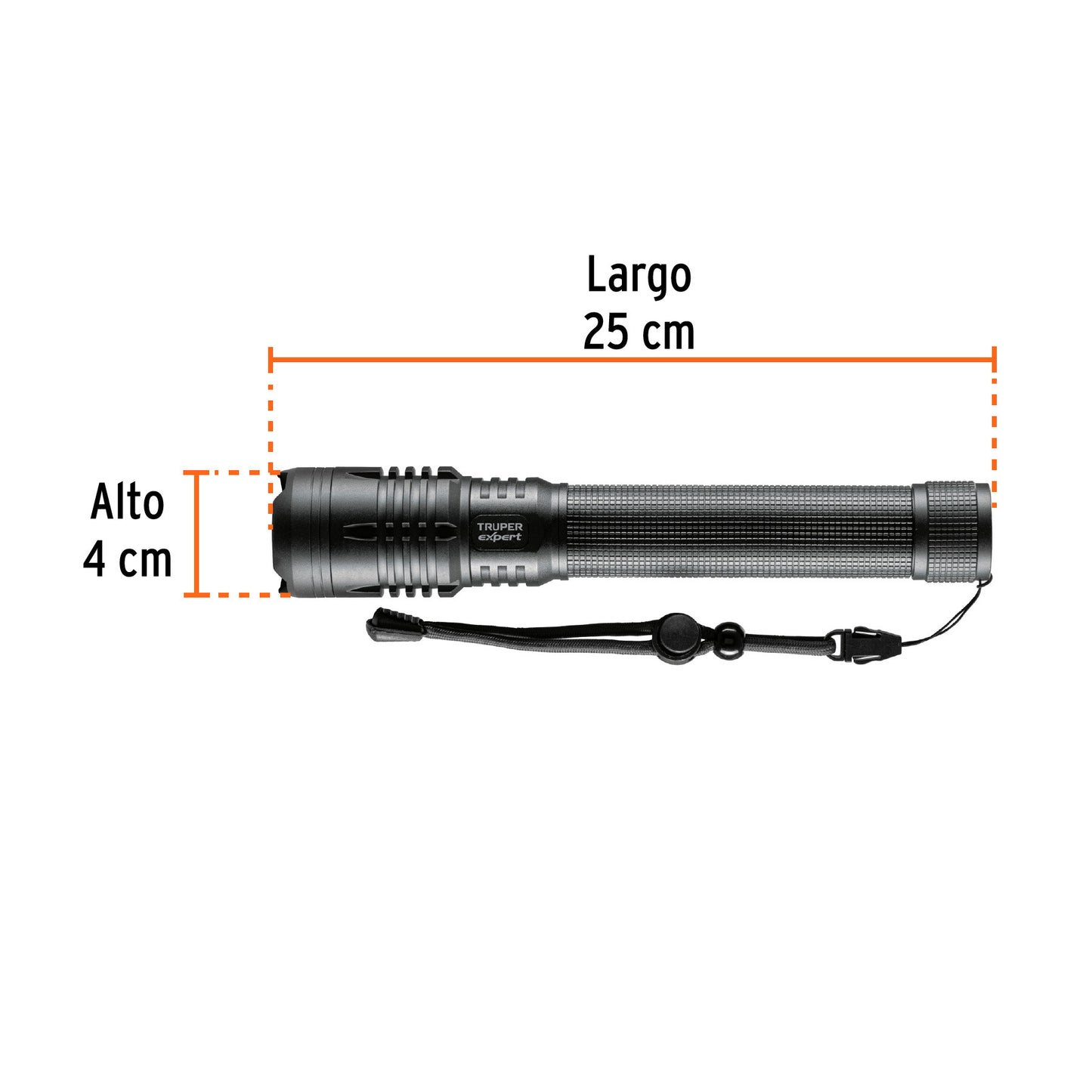 Linterna de aluminio LED 2000 lm recargable