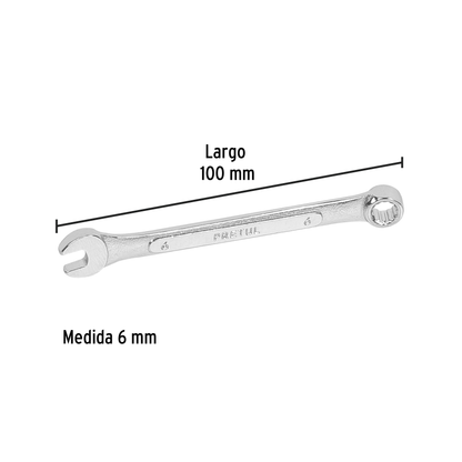 Llave combinada 6 mm con 12 puntas