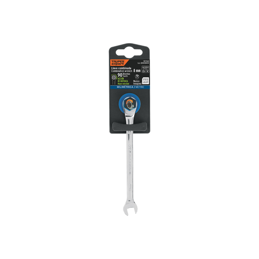 Llave combinada con matraca 8 mm