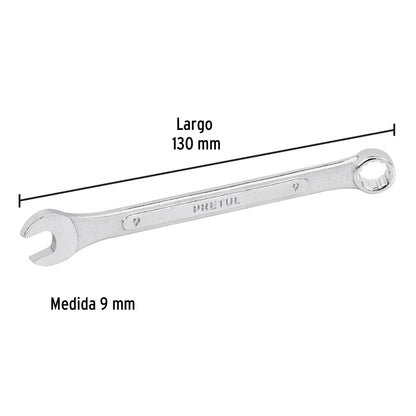 Llave combinada 9 mm con 12 puntas