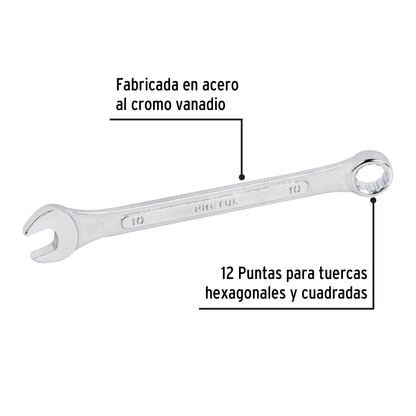 Llave combinada 10 mm con 12 puntas