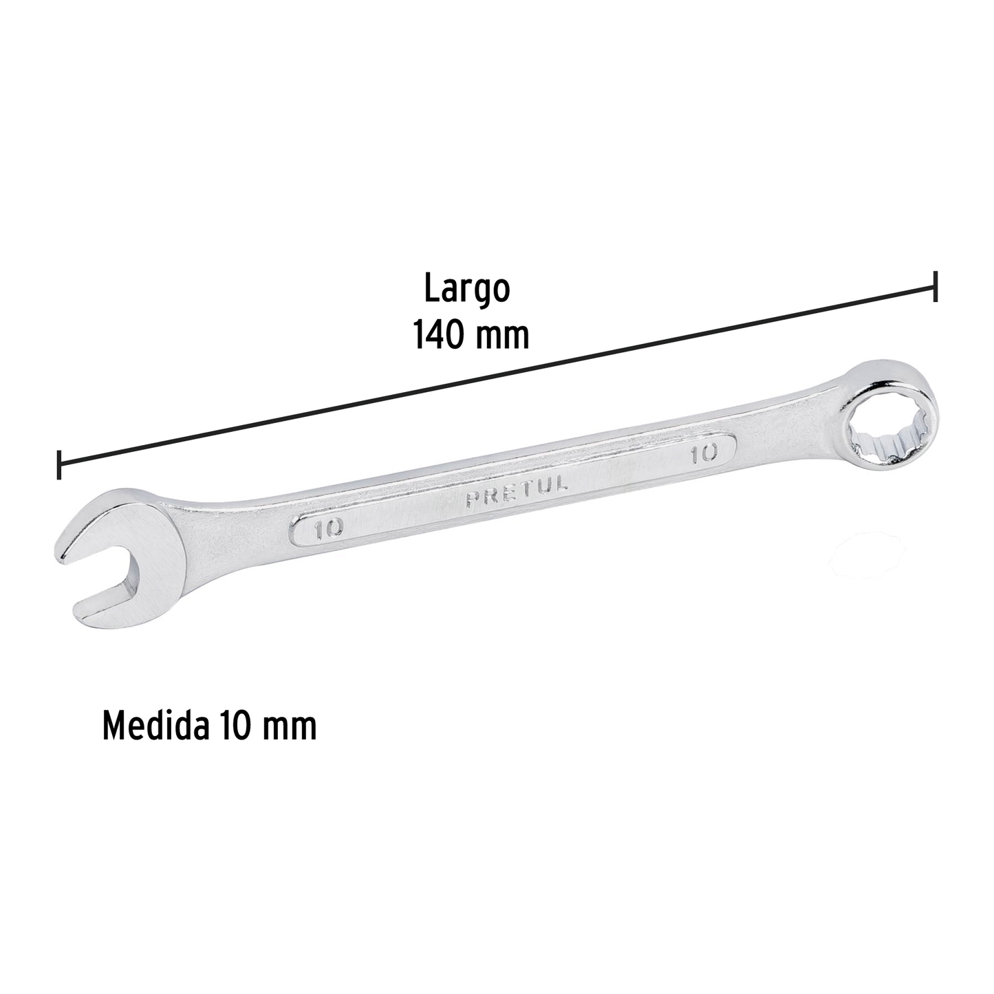 Llave combinada 10 mm con 12 puntas