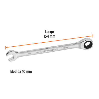 Llave combinada con matraca 10 mm