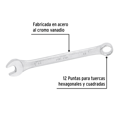 Llave combinada 11 mm con 12 puntas
