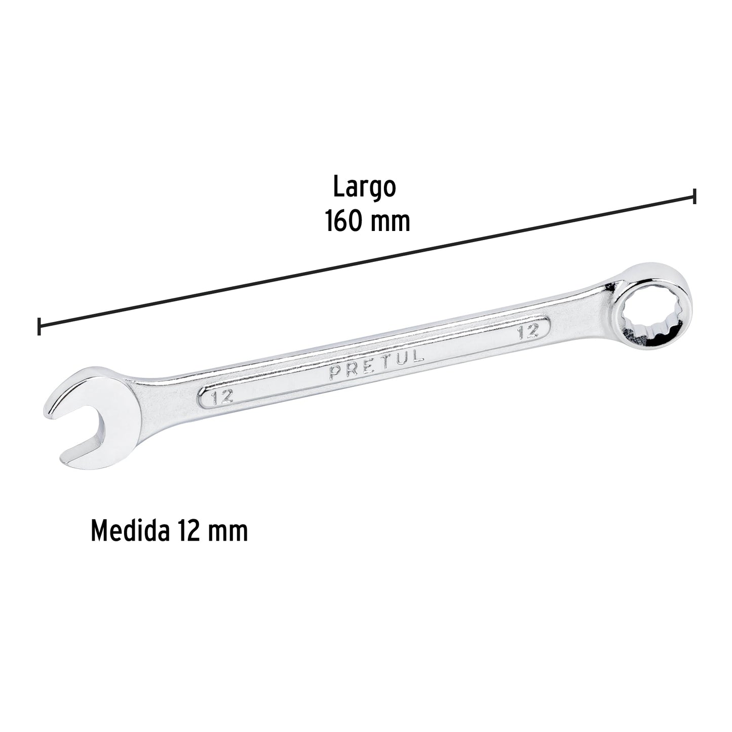 Llave combinada 12 mm con 12 puntas
