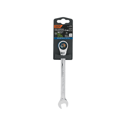 Llave combinada con matraca 12 mm