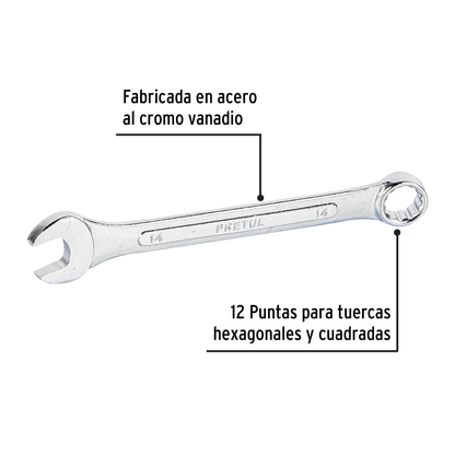 Llave combinada 14 mm con 12 puntas