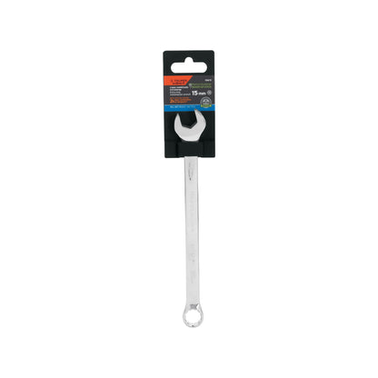 Llave combinada extralarga 15 mm con muesca hexagonal